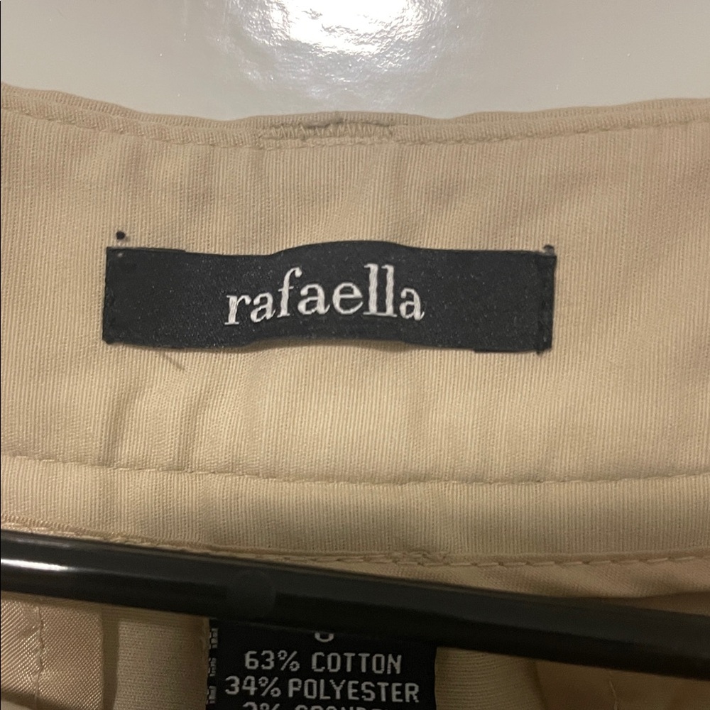 Rafaella Tan Cropped Pants with Button Detail size 6 - Picture 3 of 5